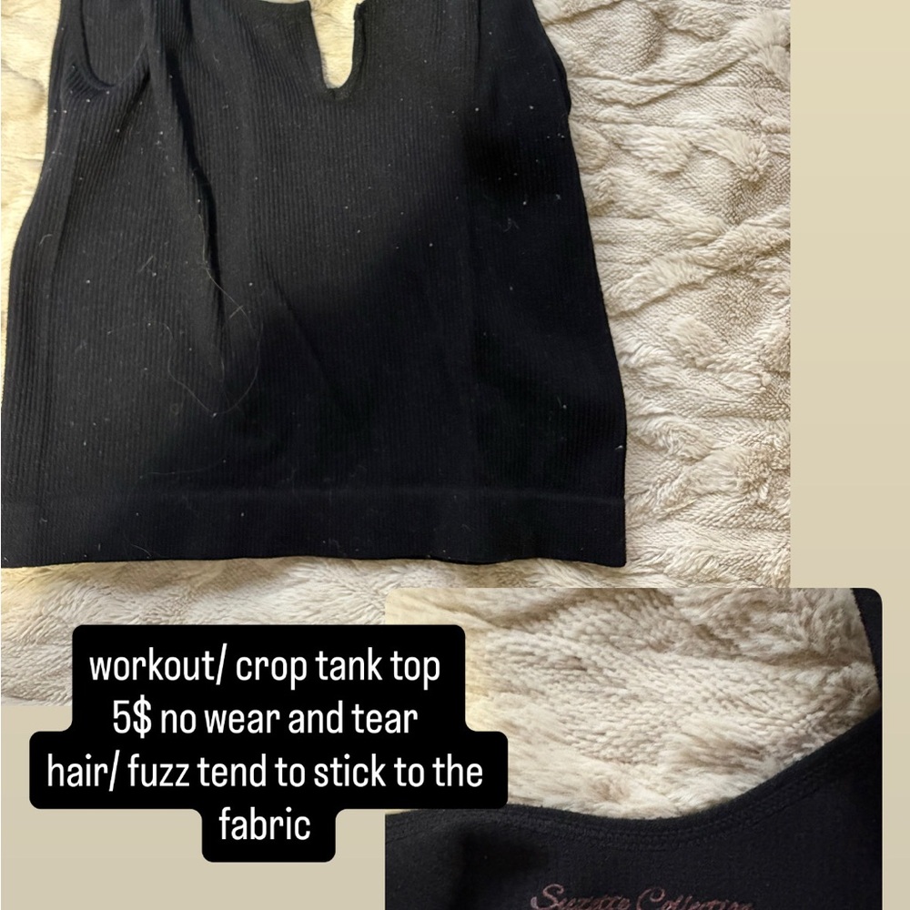 Black Sleeveless Crop Top